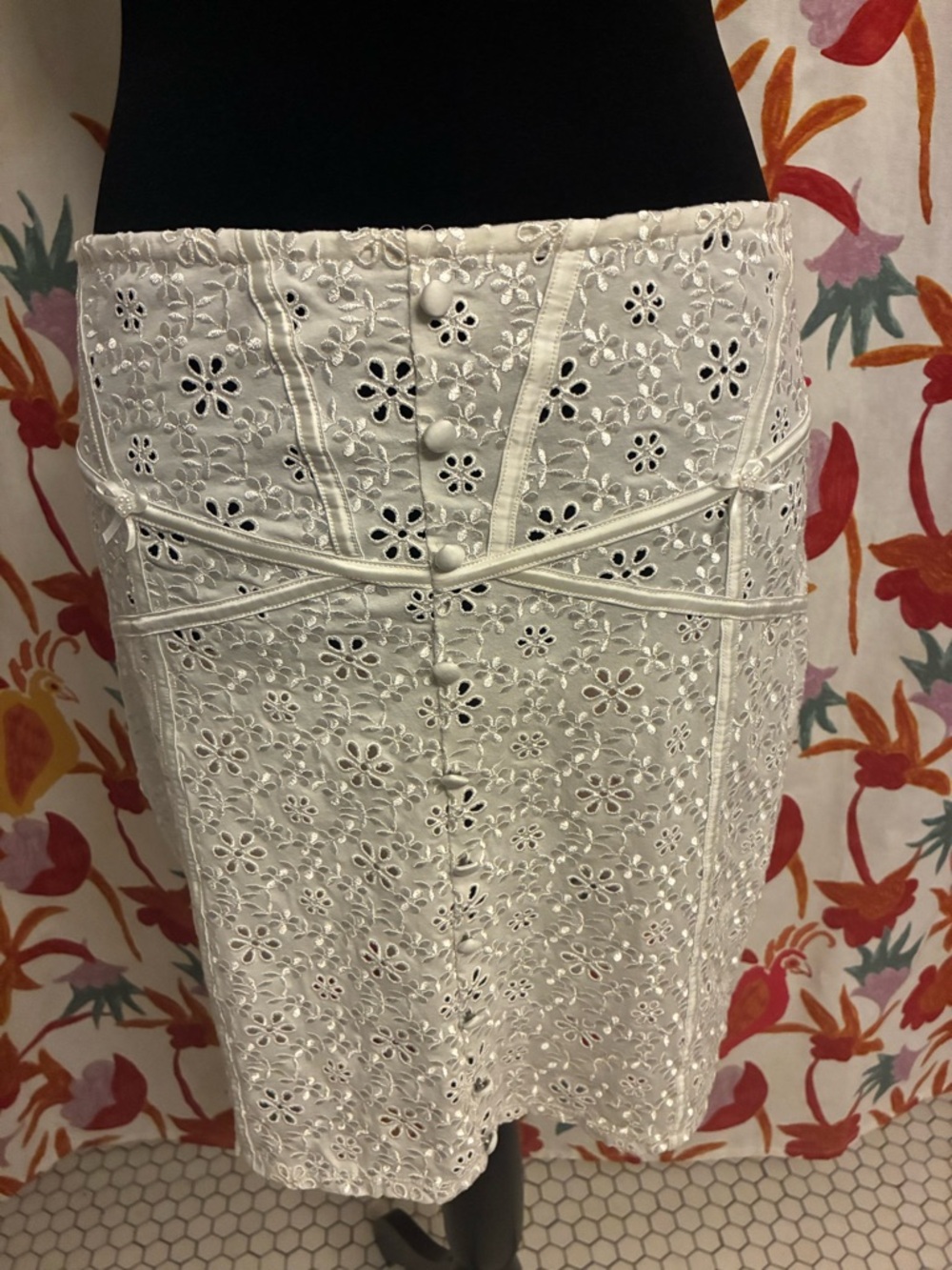 New For Love & Lemons Sophie Eyelet MiniSkirt in Size XL - Picture 15 of 17